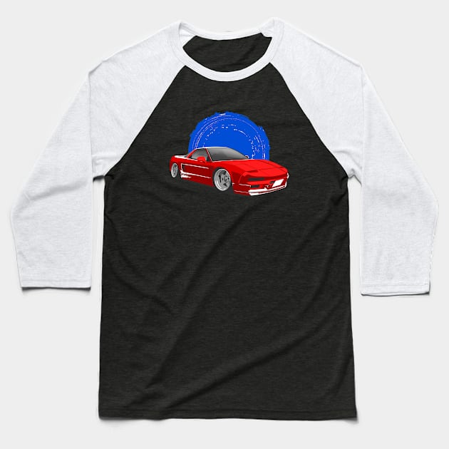 Red Honda NSX Baseball T-Shirt by Rebellion Store